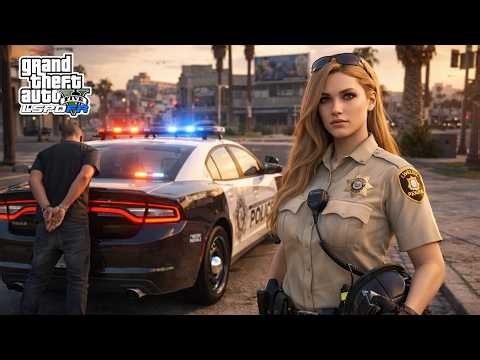 Gta 5 LSPDFR Let's Play As LVMPD Female Officer - Charger SXT Evening Patrol