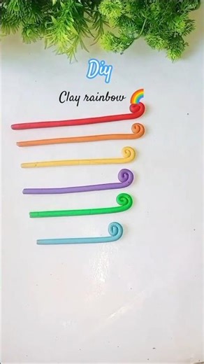Diy Clay Rainbow 🌈 #viral #clay #rainbow #craft