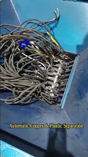 Automatic Copper & Plastic Separation | Dual Shaft Shredder + Wet Copper Wire Recycling Machine