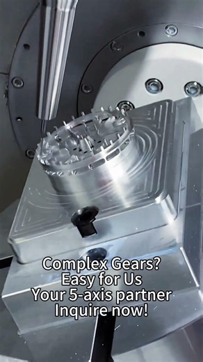 5-Axis precision on complex gears: The accuracy and efficiency are next level! #cnc #machine