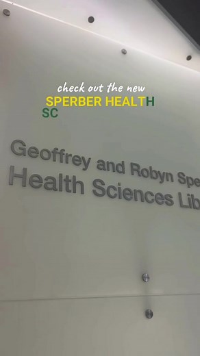 Spotted: new study space on campus. #UAlberta Geoffrey & Robyn Sperber Health Sciences Library in ECHA is now open thanks to a generous donation from the Sperbers.