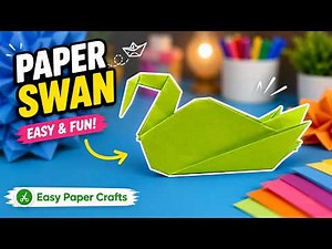 How to Make an Origami Swan 🦢 Easy Paper Swan Tutorial Step by Step | DIY Paper Bird Craft