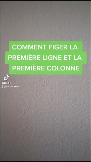 Figer la première ligne ou la première colonne d'une feuille Excel #pourtoi #excelfrancais #excel #excelastuce