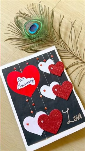 DIY Anniversary Card😍❤️#diy #anniversarycard #scrapbook #shots #viralvideo #ytshorts #craft