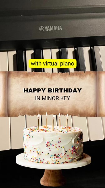 Happy Birthday Played in Minor Key on Piano