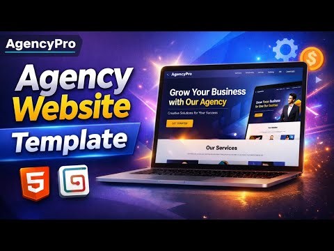 AgencyPro – Premium One-Page Agency Website Template | HTML CSS | Gumroad