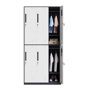 [Hot Item] Lockers Detachable Steel Locker Cabinet Classic Office Wardrobe 6 Doors with Lock