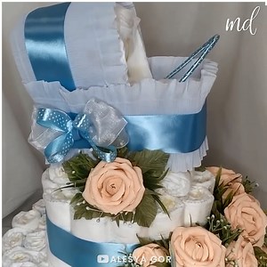 DIY diaper cake for a baby shower!👶 | MetDaan Beauty