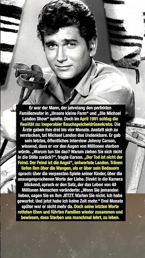 Sterben lehrt uns manchmal, zu leben