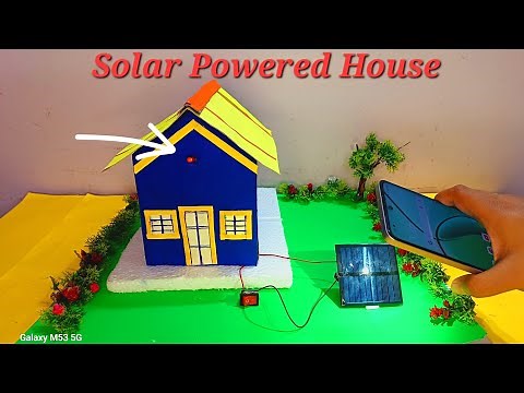 Solar powered house working model | Eco friendly house school project | solar energy working project