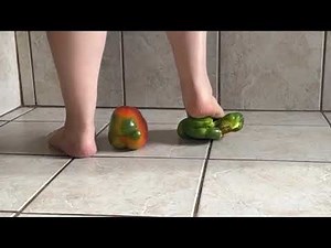Barefoot Stomp Slow Motion | Heel View Pepper Crush