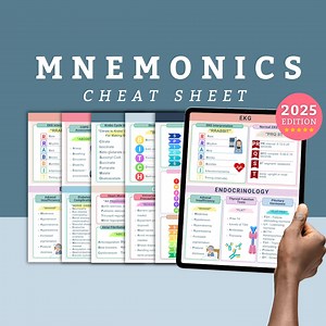 Nursing Mnemonics, Nursing Mnemonics Cheat Sheet, Pharmacology Mnemonics, Nursing Study Guide, Med Surg Notes, Lab Values, OB Notes - Etsy