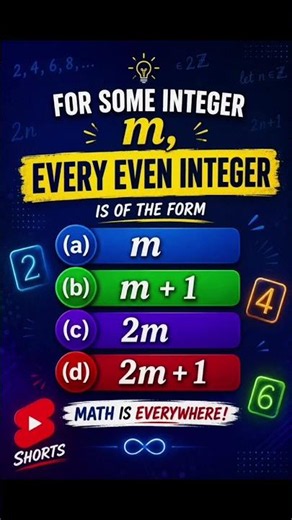 ✅ Every Even Integer is of the Form? | Class 10 Maths MCQ | Most Important Question.