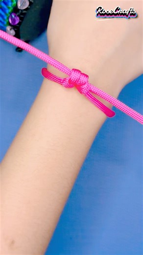 Quick and easy sliding knot 🪢 #paracord #knot #diy #craft #tutorial #howto #design #rosecrafts