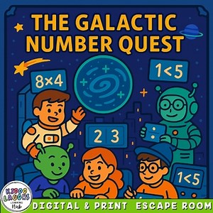 Galactic Digital Math Escape Room Game | Factors, Multiples, Prime & Composite