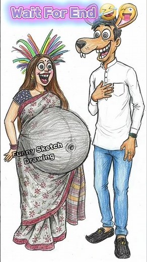 Funny Sketch Drawing 😜🤣 @FunnySketchDrawing #shorts #funny #trending #viral