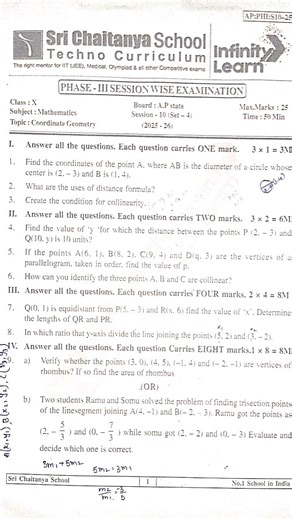 Maths session 10 set 4 phase 3 question paper