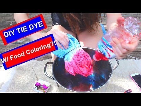 DIY: TIE DYE WITH FOOD COLORING!
