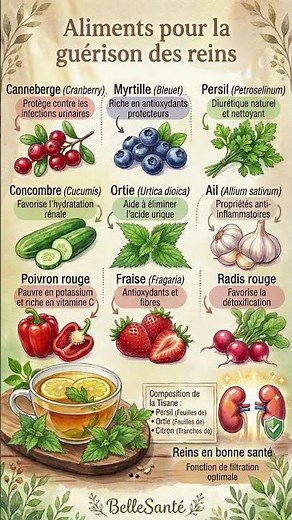 Santé des Reins : Les 9 Meilleurs Aliments pour les Réparer.