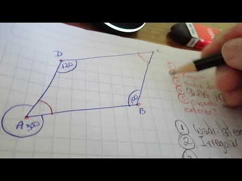 Ángulos en polígono irregular.