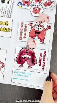 Lapbook Sistema Respiratório - PDF - Colorido e para colorir