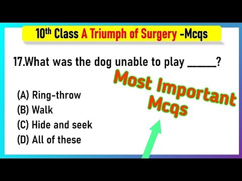 A Triumph of Surgery Class 10 MCQ Questions with Answers English | A Triumph of Surgery mcq