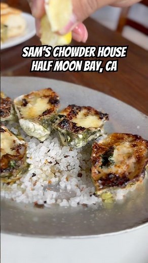 Sam’s Chowder House Half Moon Bay California #samschowder #halfmoonbay #foodie #chowder #oysters