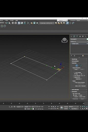 How to make a spline out of the shape in 3DS Max 2024 #lesson #tutorial #2024 #3dsmax #begginers