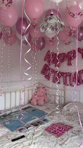 Surprise Bedroom Makeover with Balloons for Birthday Girl