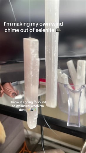 DIY Wind Chime with Selenite Crystals