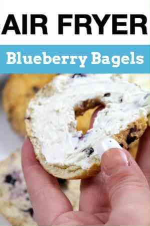 Air Fryer Blueberry Bagels