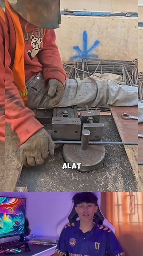 cara kreatif membuat besi hebel😱 #tutorial #idekreatif #tukang #kuli #bangunan #besibeton #material #fyp #reels #viral | Cecef Pranata
