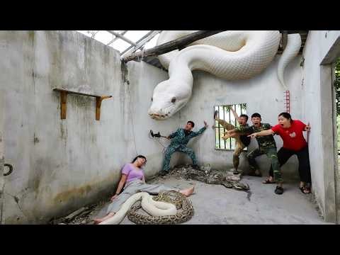 Brave Expert Rescues Young Girl from Giant White Python in Abandoned House