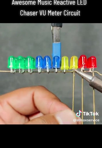 Music Reactive LED Chaser VU Meter Circuit Tutorial