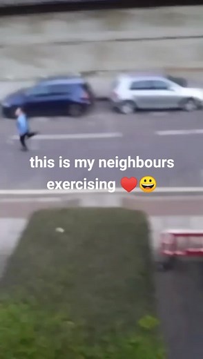this how my neighbours now exercise♥️♥️😀