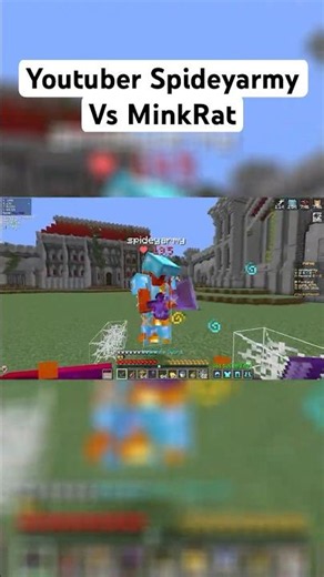 I fought youtuber Spideyarmy#minecraft #gaming #minecraftshorts #pvp #minecraftgameplay