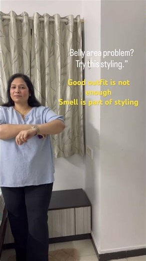 Plus Size Styling Tip | Flare Pant & Loose Top for Belly Area | Balanced Look#ytshorts #shortsfeed
