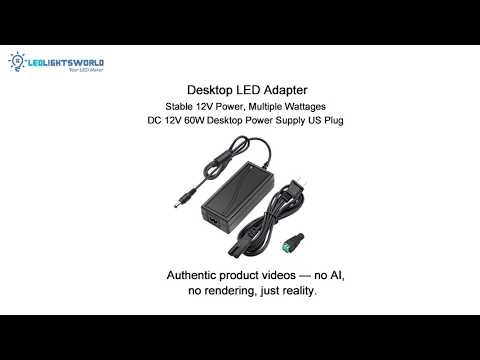 DC 12V 60W Desktop Power Supply Adapter for LED Strips and Electronics