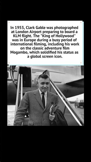 The King of Hollywood: Clark Gable at London Airport (1953) ✈️