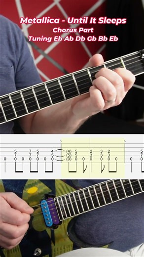 #tutorial Metallica - Until It Sleeps Guitar Chorus #guitar #guitarcover #guitarlesson #metallica