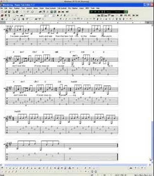 Wandering (James Taylor) power tab demo