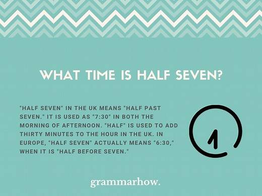 What Time Is "Half Seven"? Complete Explanation (All Times)