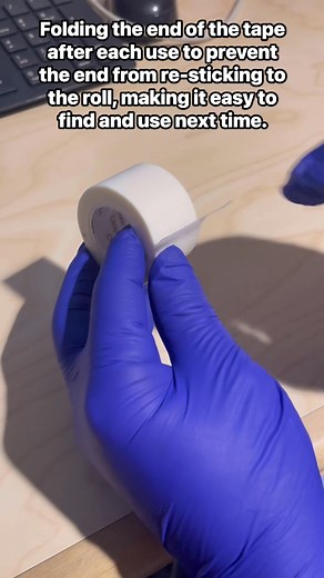 Folding the end of the tape after each use making it easy to find and use next time. 😀 | nursesgadget.co.uk