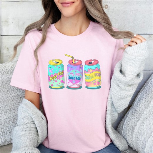 Pastel Soda Can T-shirt, Kawaii Graphic Tee, Bella Canvas - Etsy