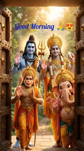 Good Morning😍🙏 | May God Bless You #shiva #vishnu #hanuman #ganesh #goodmorning #whatsappstatus