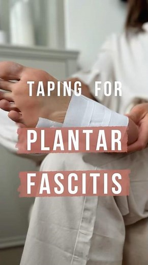 Heel pain? Watch this plantar fasciitis taping tutorial. Quick and effective 🩹 #plantarfasciitis