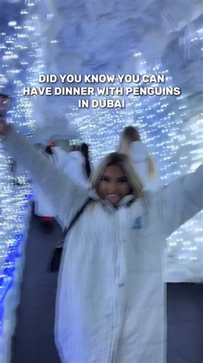 Dinner with penguins in Dubai? 🐧🍽️ Absolutely surreal! An unforgettable experience combining fine dining and adorable company. 🥂✨ 📸 mich.mediauk #VisitDubai | Visit Dubai