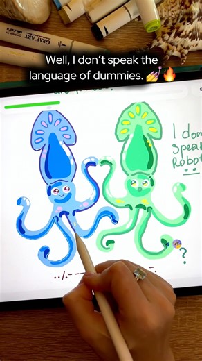 WHAT?! Me, a bot? 🤖💅 Find that smart guy and tag him in this video! Drawing lowkey hits different