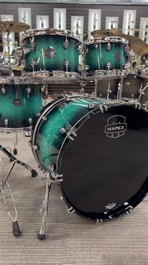 Denver Percussion on Instagram: "@mapexdrums SATURN VI 🥁10x7, 12x8, 14x12, 16x14, 22x18 🔥 Marine Teal Burst Finish 👉 Maple/Walnut Hybrid Shells 👉 Contact us today • @mapexdrums @mapexglobal #mapex #mapexsaturn #drums"