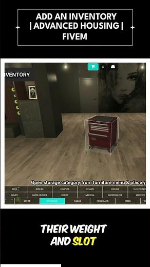 Add an Inventory | Advanced Housing System | #fivem #gta5 #roleplay #gtaonline #gtarp